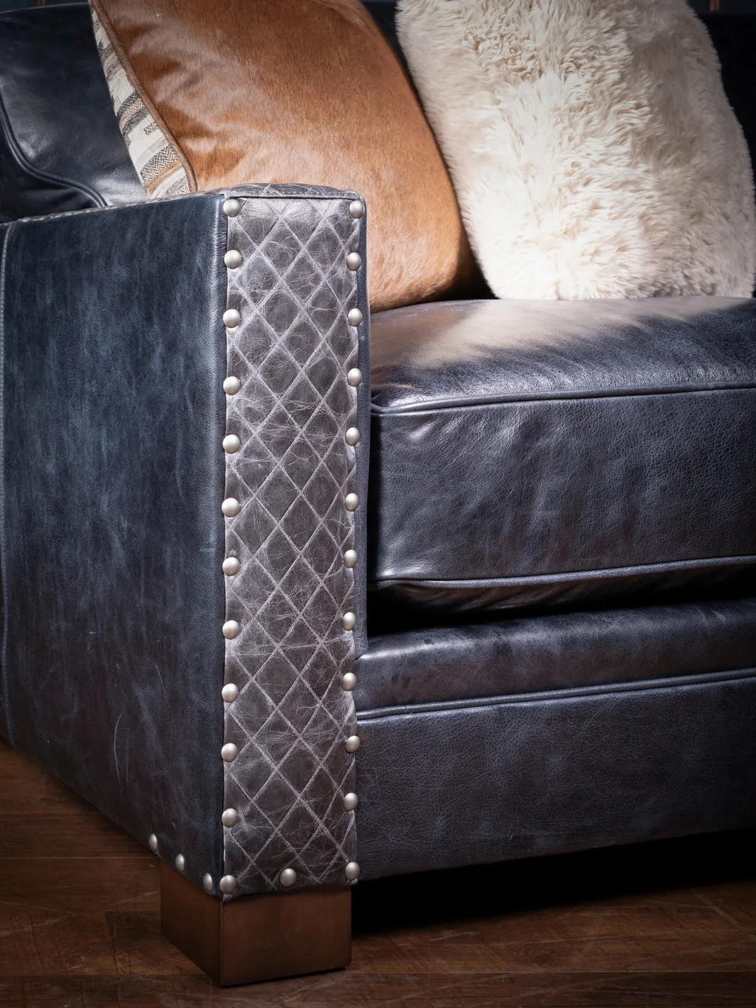 Cowboys Blue Star Leather Sofa