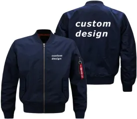 Custom Design Your Own Print Text/logo Aviation Aircraft Men's Bomber Jackets Pilots Windbreaker Lightweight Flight Coat