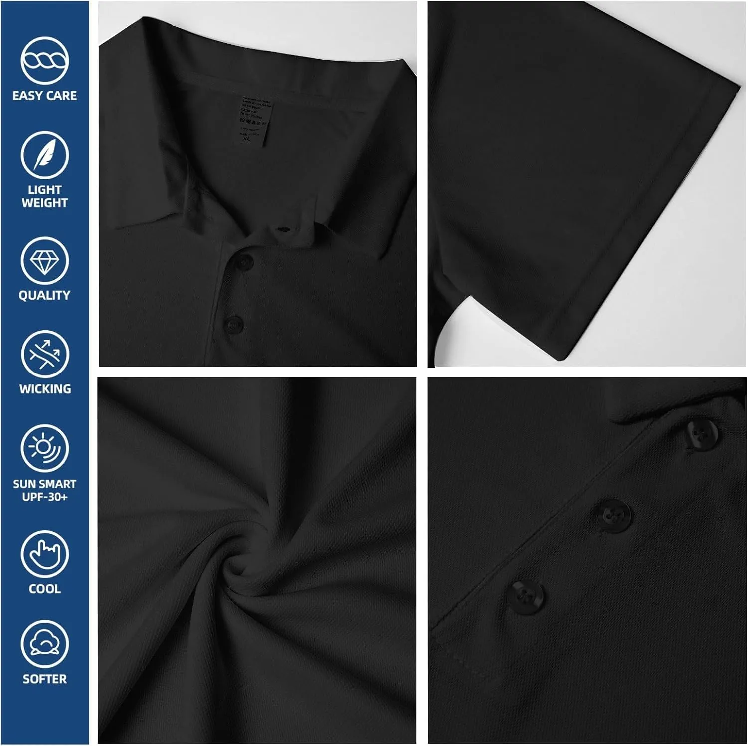 Custom Golf Polo Shirts for Unisex Adult, Design Your Own Golf Jersey Personalized Gifts 4 Sides Printed