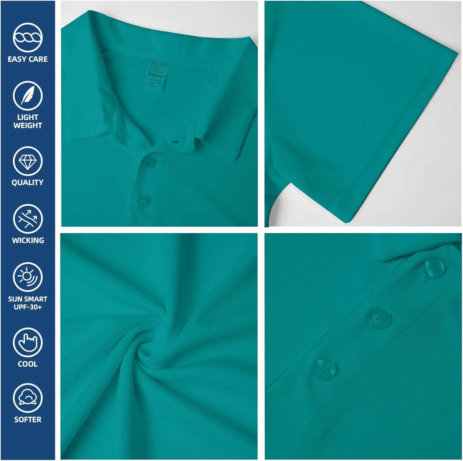 Custom Golf Polo Shirts for Unisex Adult, Design Your Own Golf Jersey Personalized Gifts 4 Sides Printed