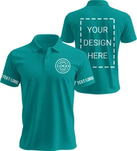 Custom Golf Polo Shirts for Unisex Adult, Design Your Own Golf Jersey Personalized Gifts 4 Sides Printed