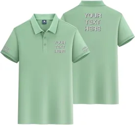Custom Polo Shirt Add Text/Photo for Men/Women on Front Back and Sleeves-Personalized Golf Tee Print or Embroidered