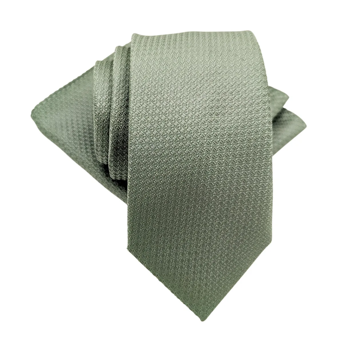 Dark Sage Woven Wedding Tie