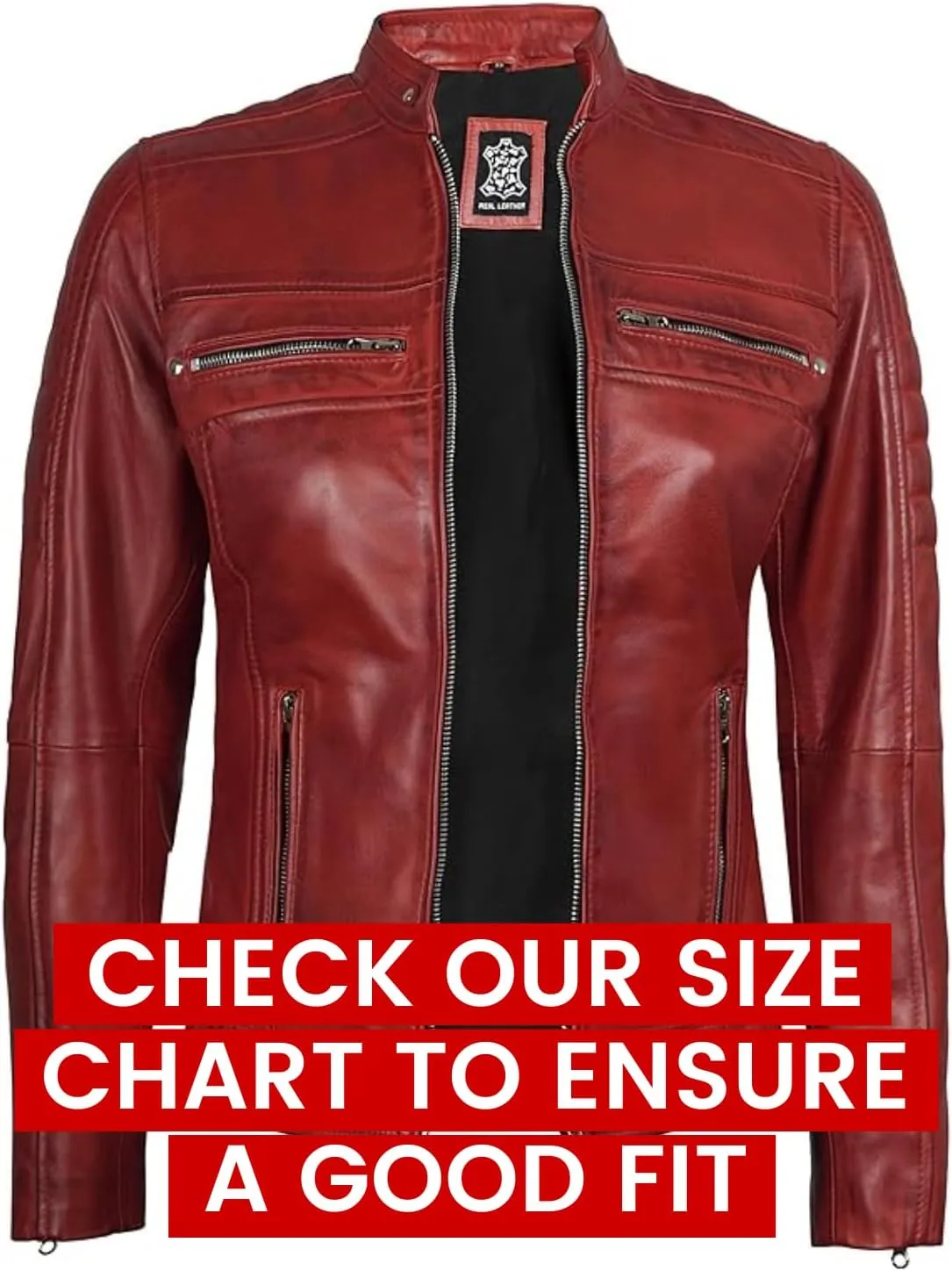 Decrum Leather Jacket Women - Stylish Casual Real Lambskin Leather Jackets for Women