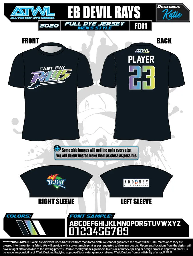 East Bay Spring 2020 Baseball Jerseys