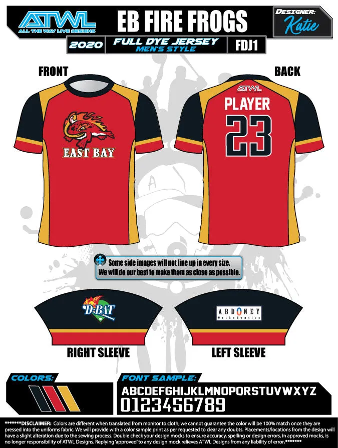 East Bay Spring 2020 Baseball Jerseys