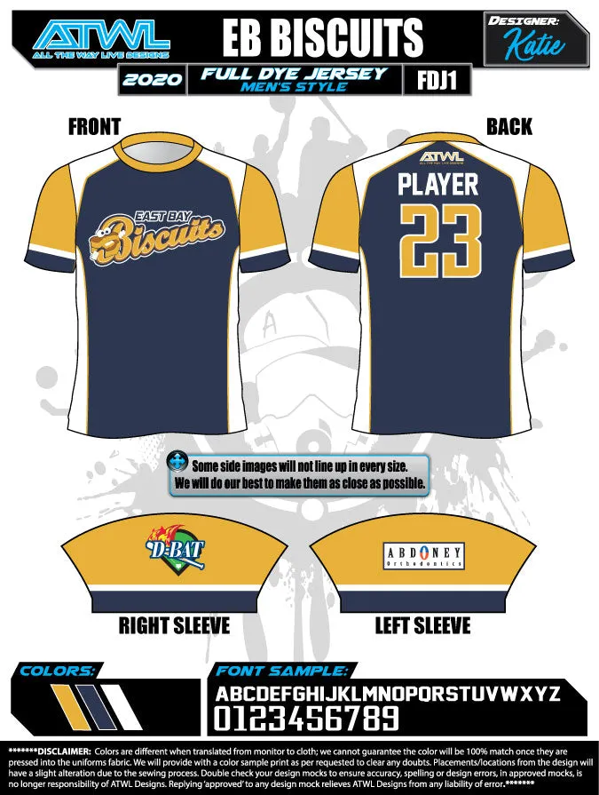 East Bay Spring 2020 Baseball Jerseys