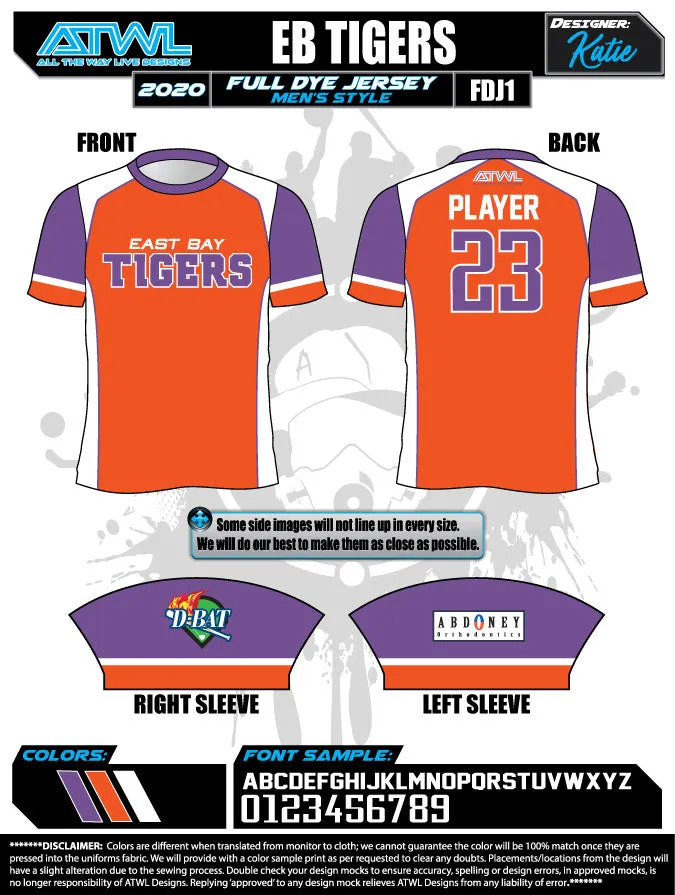 East Bay Spring 2020 Baseball Jerseys