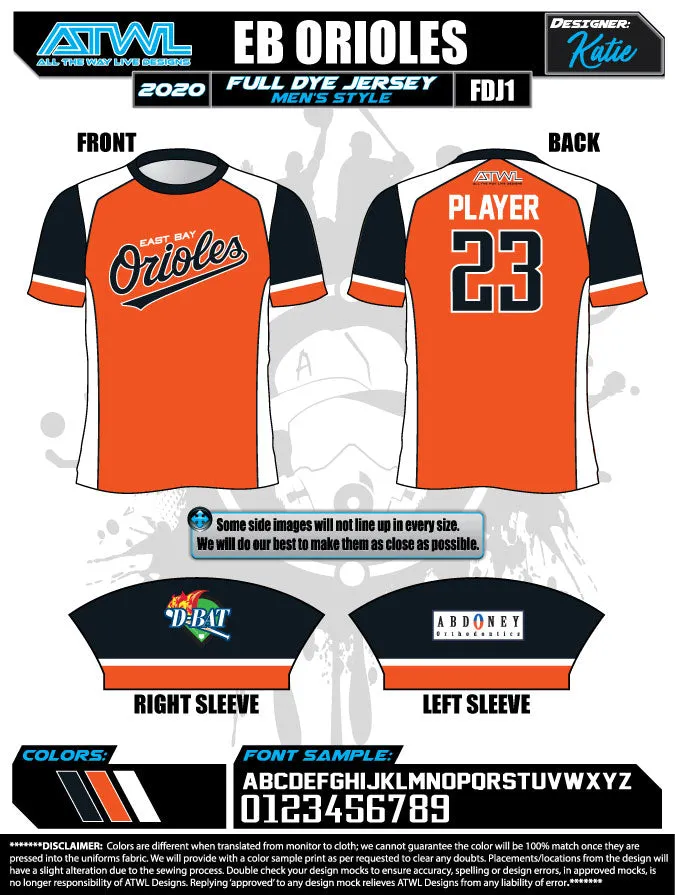 East Bay Spring 2020 Baseball Jerseys
