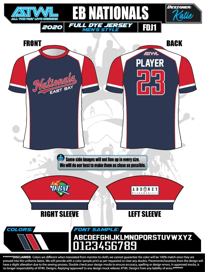 East Bay Spring 2020 Baseball Jerseys