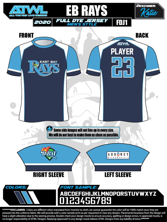 East Bay Spring 2020 Baseball Jerseys