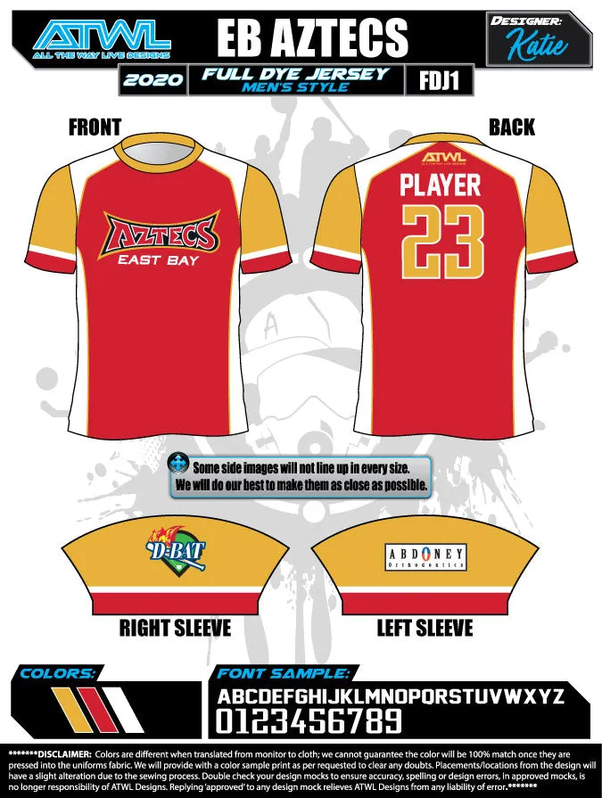 East Bay Spring 2020 Baseball Jerseys