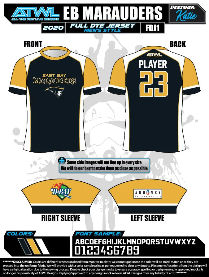 East Bay Spring 2020 Baseball Jerseys