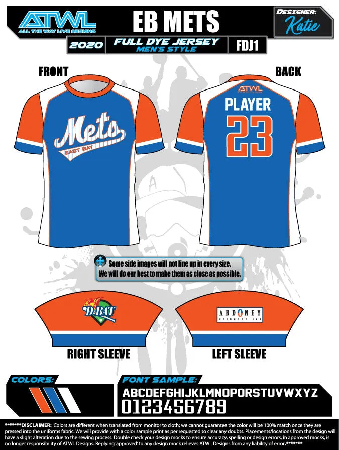 East Bay Spring 2020 Baseball Jerseys
