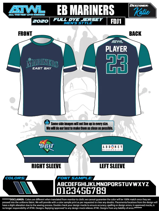 East Bay Spring 2020 Baseball Jerseys