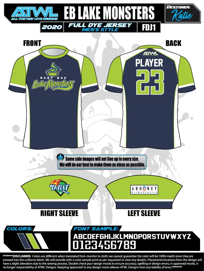 East Bay Spring 2020 Baseball Jerseys
