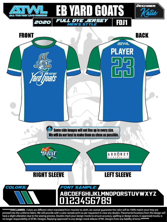 East Bay Spring 2020 Baseball Jerseys