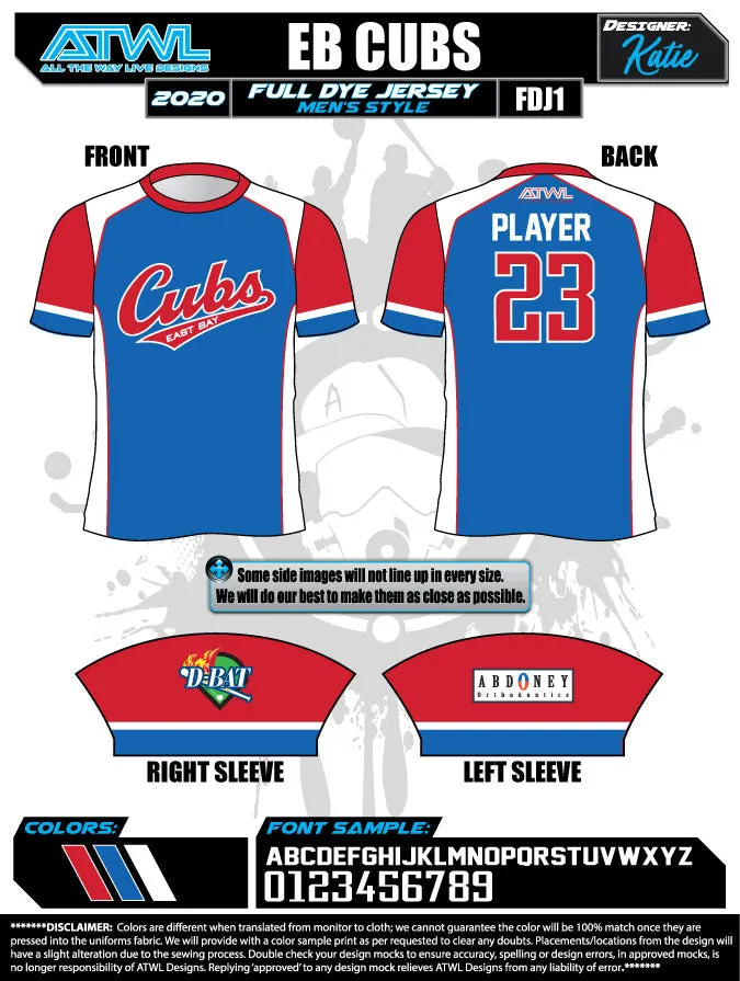 East Bay Spring 2020 Baseball Jerseys