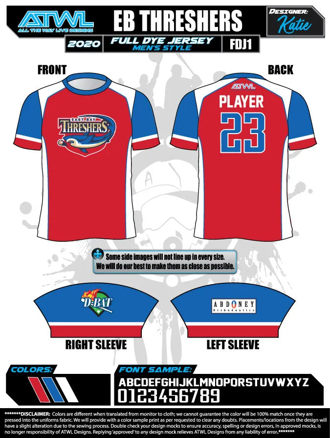 East Bay Spring 2020 Baseball Jerseys