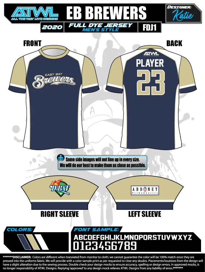 East Bay Spring 2020 Baseball Jerseys