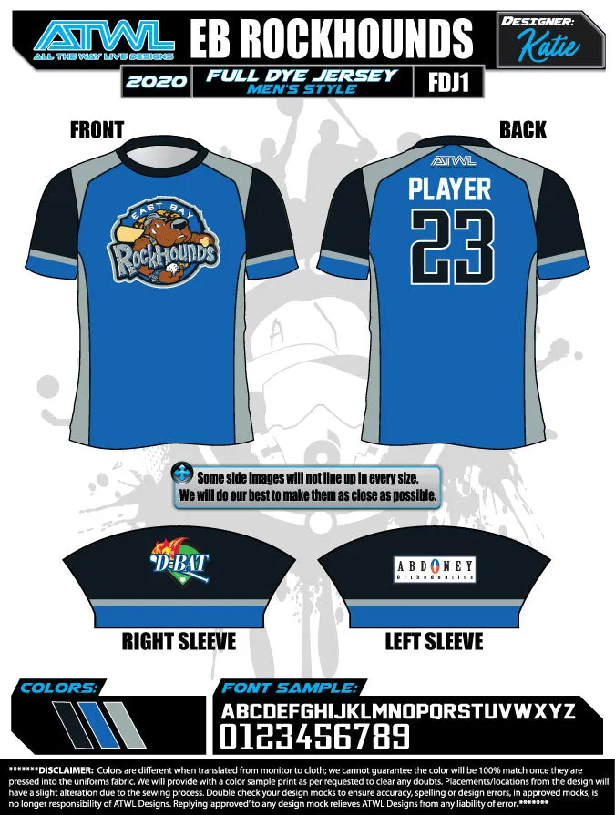 East Bay Spring 2020 Baseball Jerseys