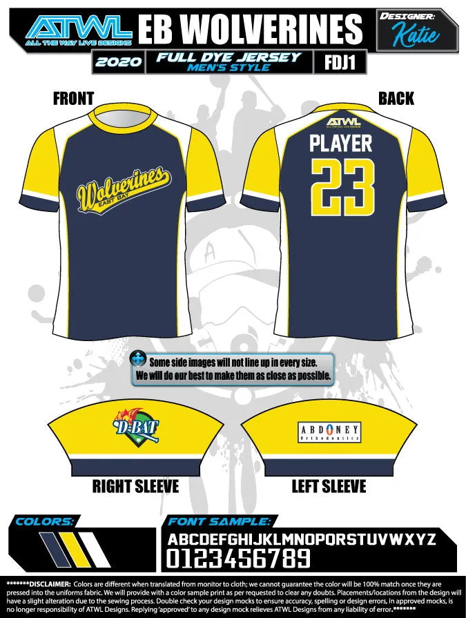 East Bay Spring 2020 Baseball Jerseys