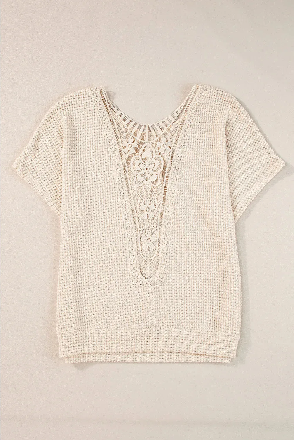 Elegant Chic Textured Back Laced Shirt (1X - 3X)