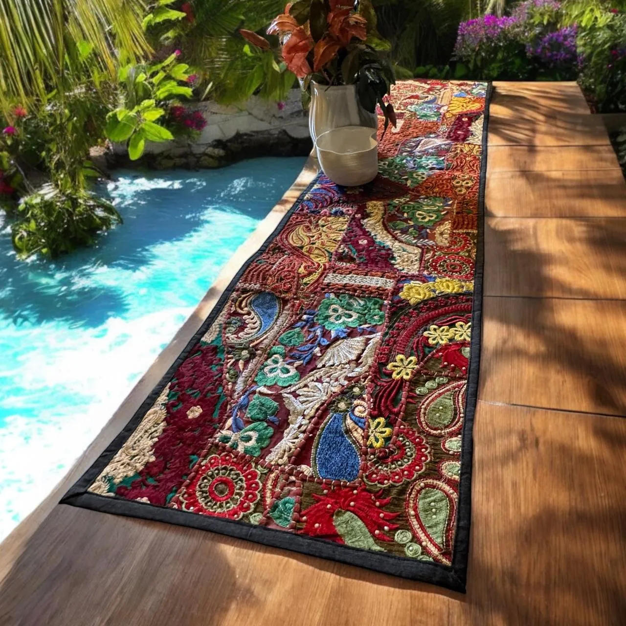 Embroidered table runner 2