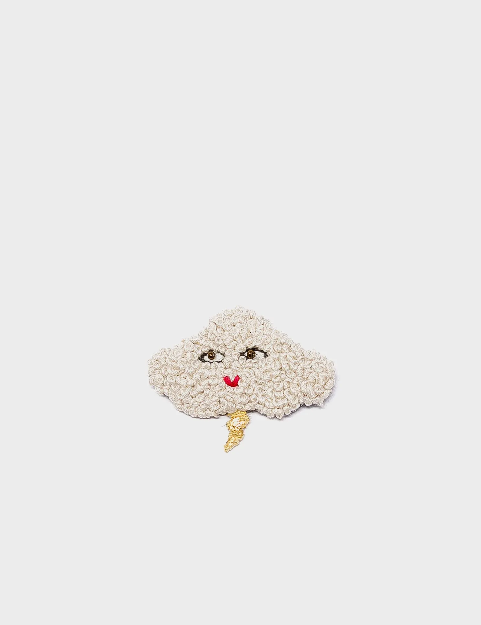 Handcrafted Embroidery Lapel Pin - Elegant Cloudia Design