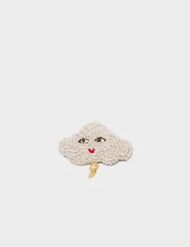 Handcrafted Embroidery Lapel Pin - Elegant Cloudia Design