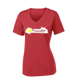 Extreme Pickleball | Women's Short Sleeve V-Neck Pickleball Shirts | 100% Polyester