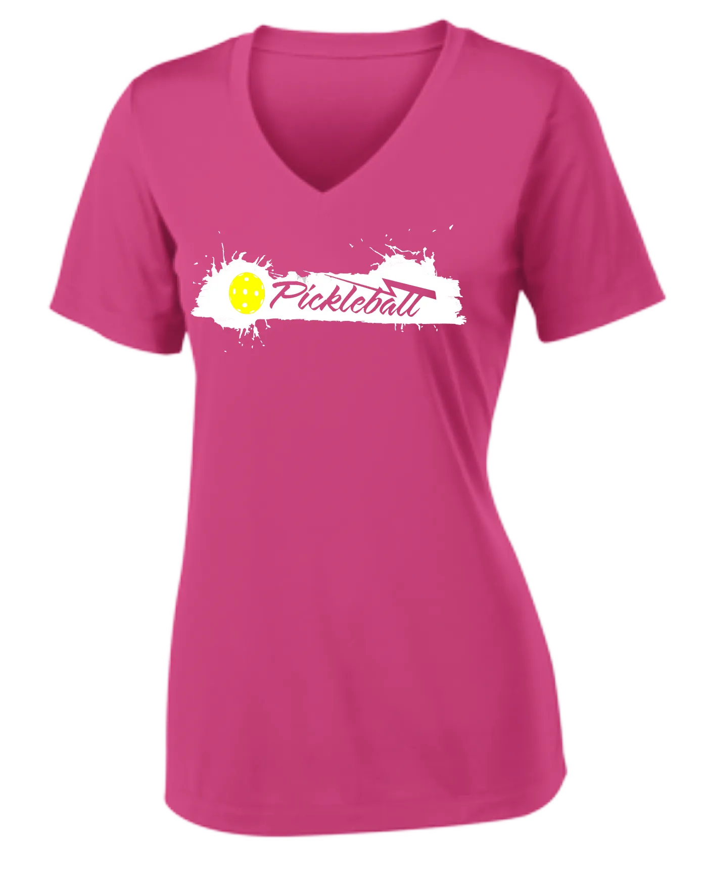 Extreme Pickleball | Women's Short Sleeve V-Neck Pickleball Shirts | 100% Polyester