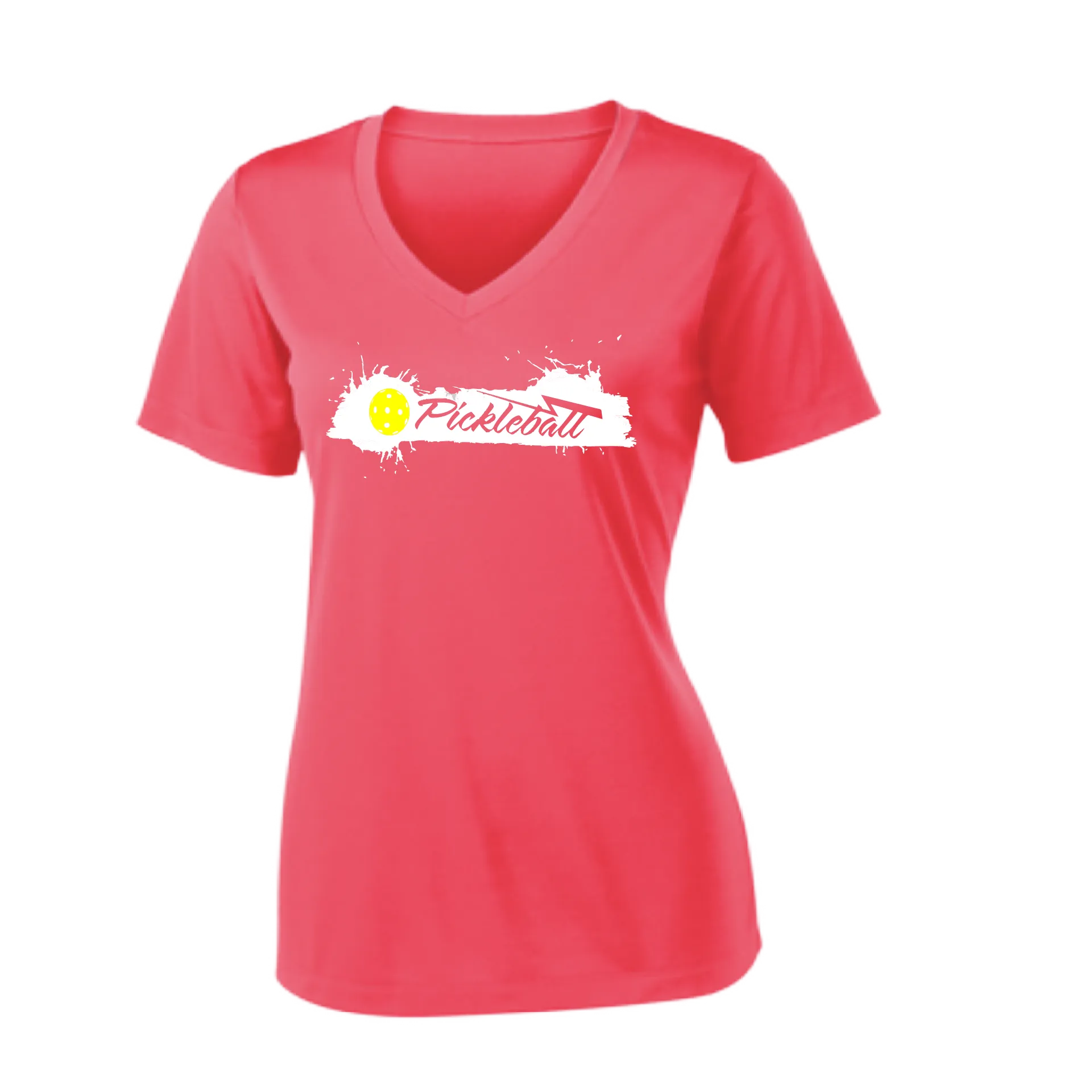 Extreme Pickleball | Women's Short Sleeve V-Neck Pickleball Shirts | 100% Polyester