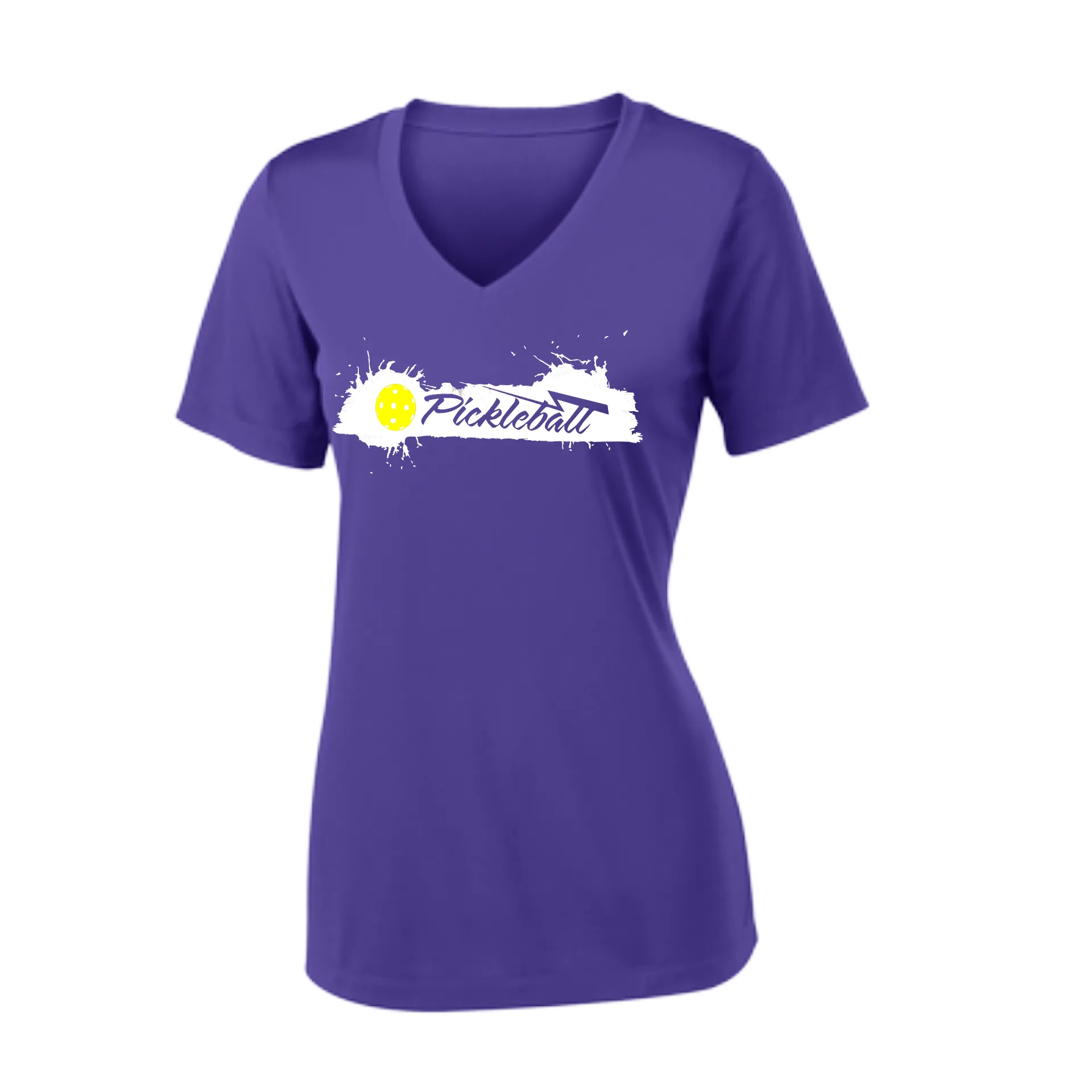 Extreme Pickleball | Women's Short Sleeve V-Neck Pickleball Shirts | 100% Polyester