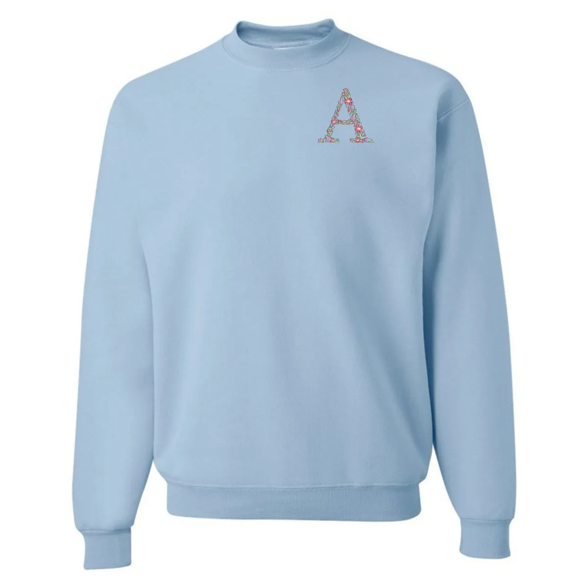 'Floral Initial' Crewneck Sweatshirt
