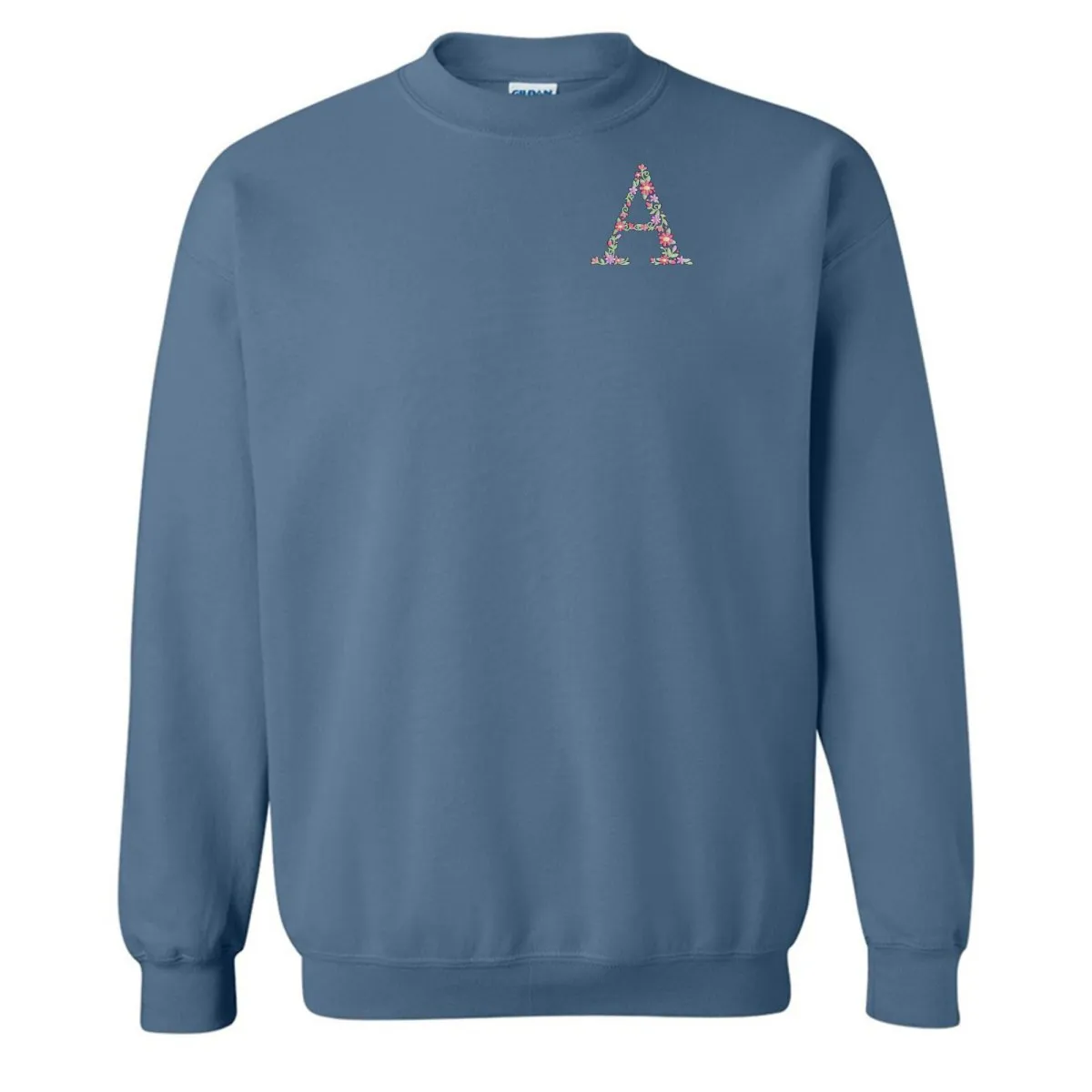 'Floral Initial' Crewneck Sweatshirt