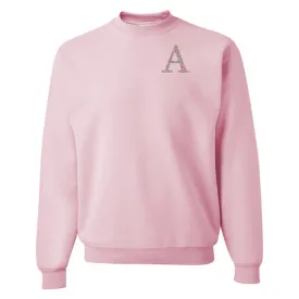 'Floral Initial' Crewneck Sweatshirt