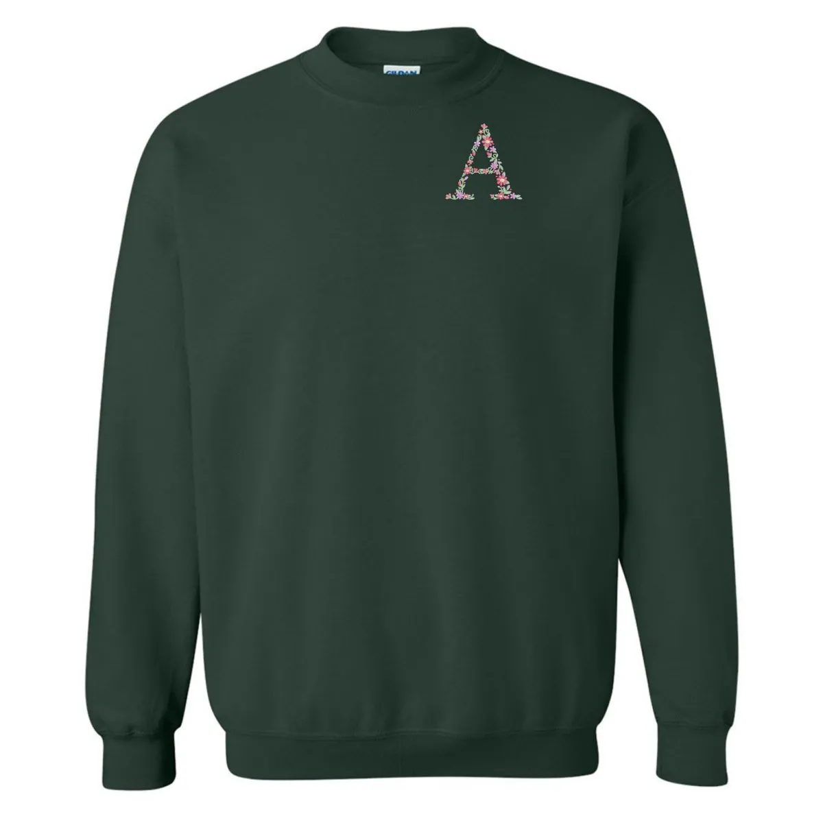 'Floral Initial' Crewneck Sweatshirt
