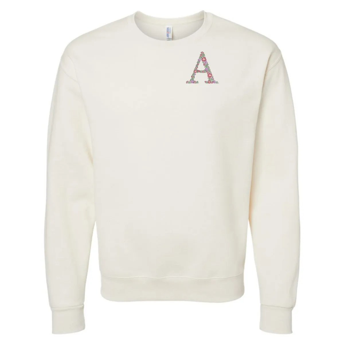 'Floral Initial' Crewneck Sweatshirt
