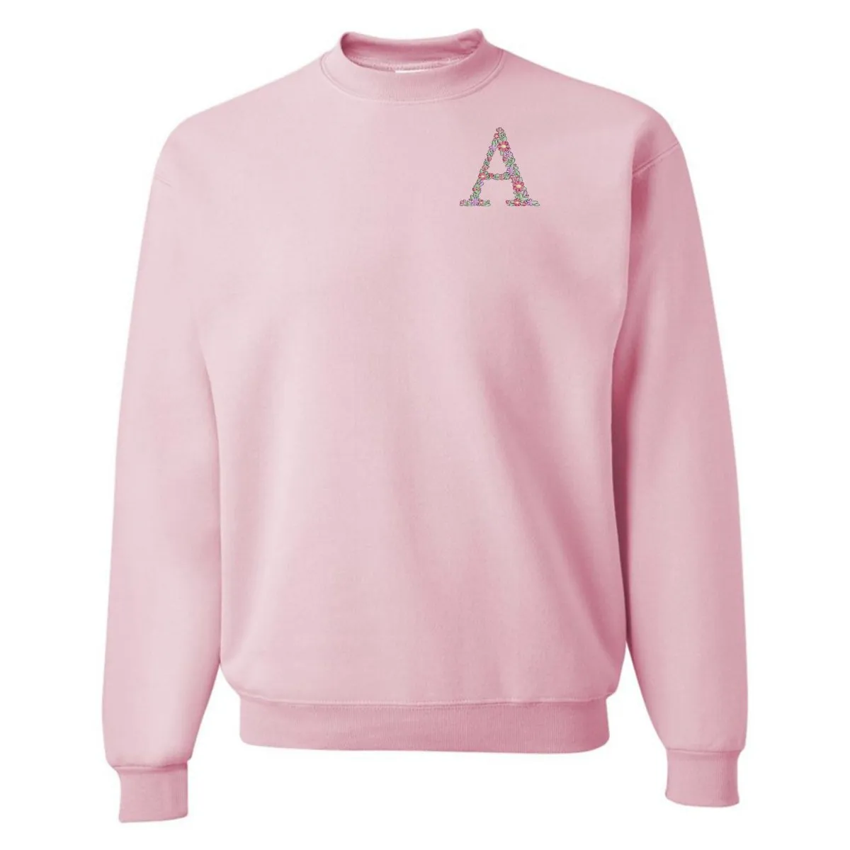'Floral Initial' Crewneck Sweatshirt