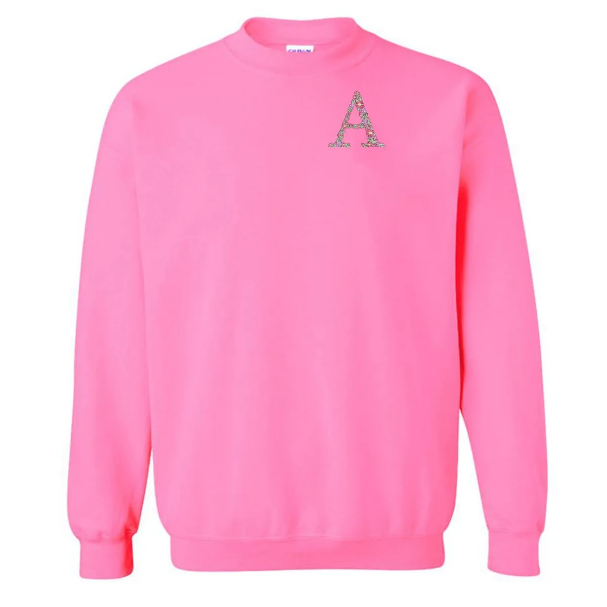 'Floral Initial' Crewneck Sweatshirt