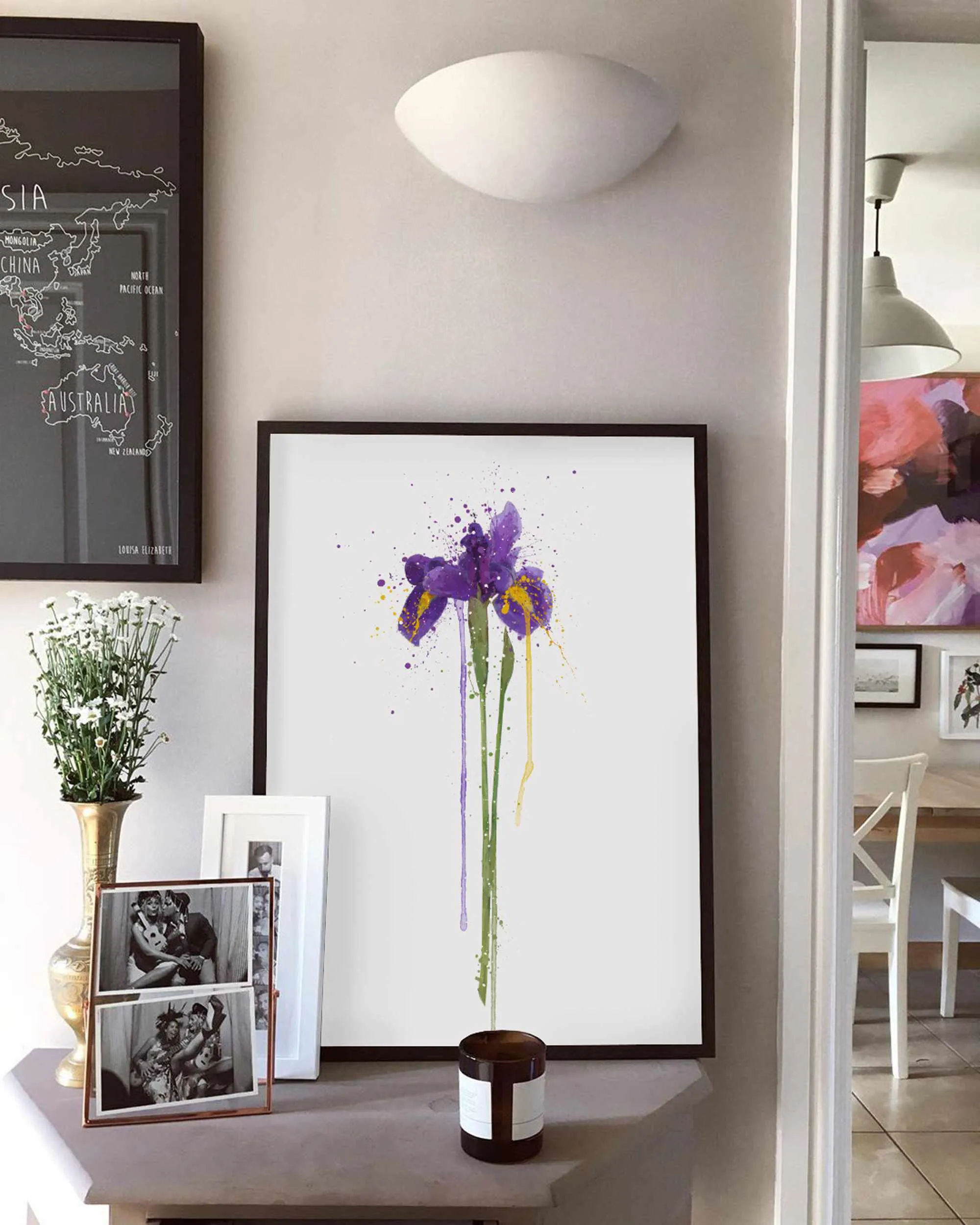 Flower Wall Art Print 'Iris'