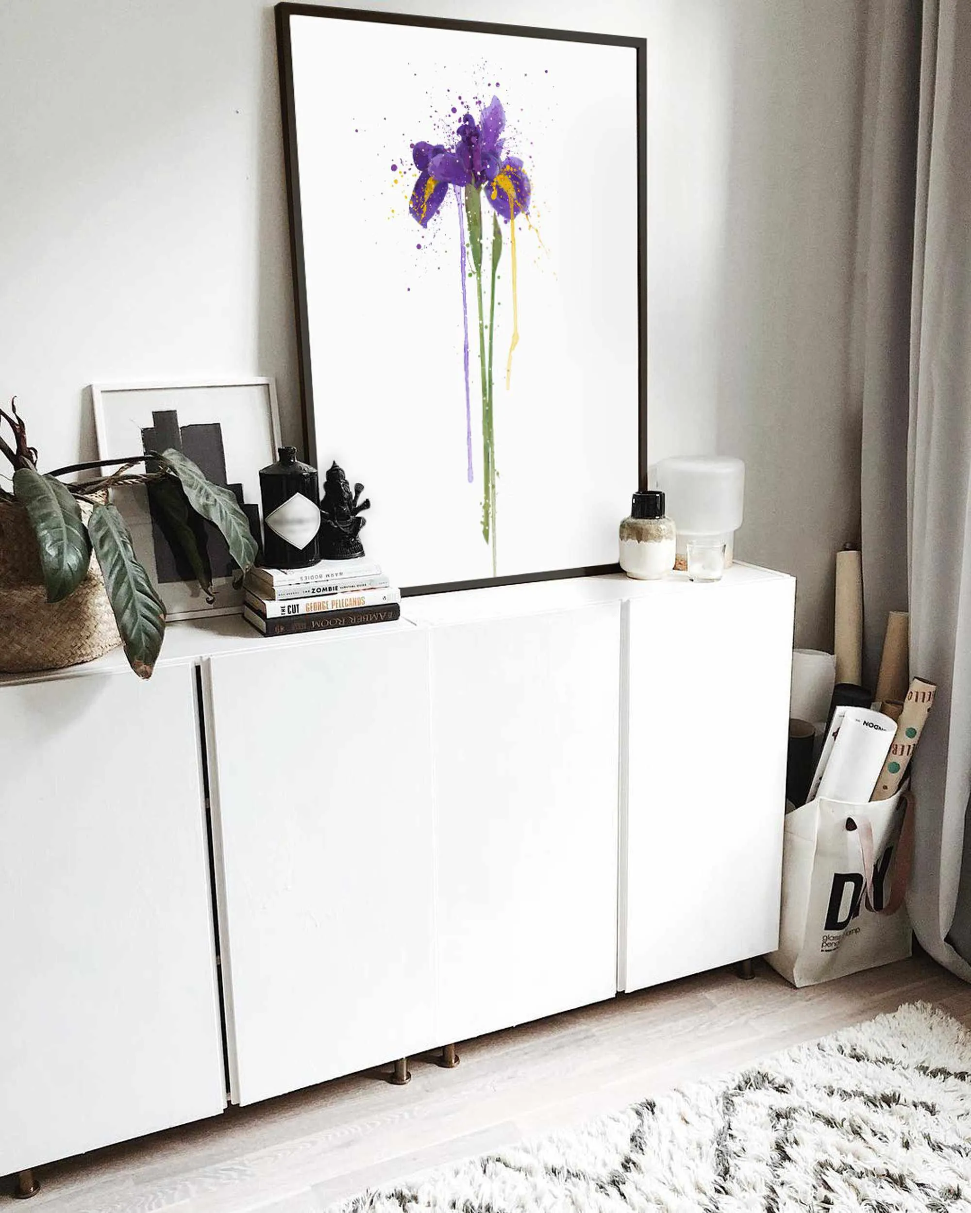 Flower Wall Art Print 'Iris'