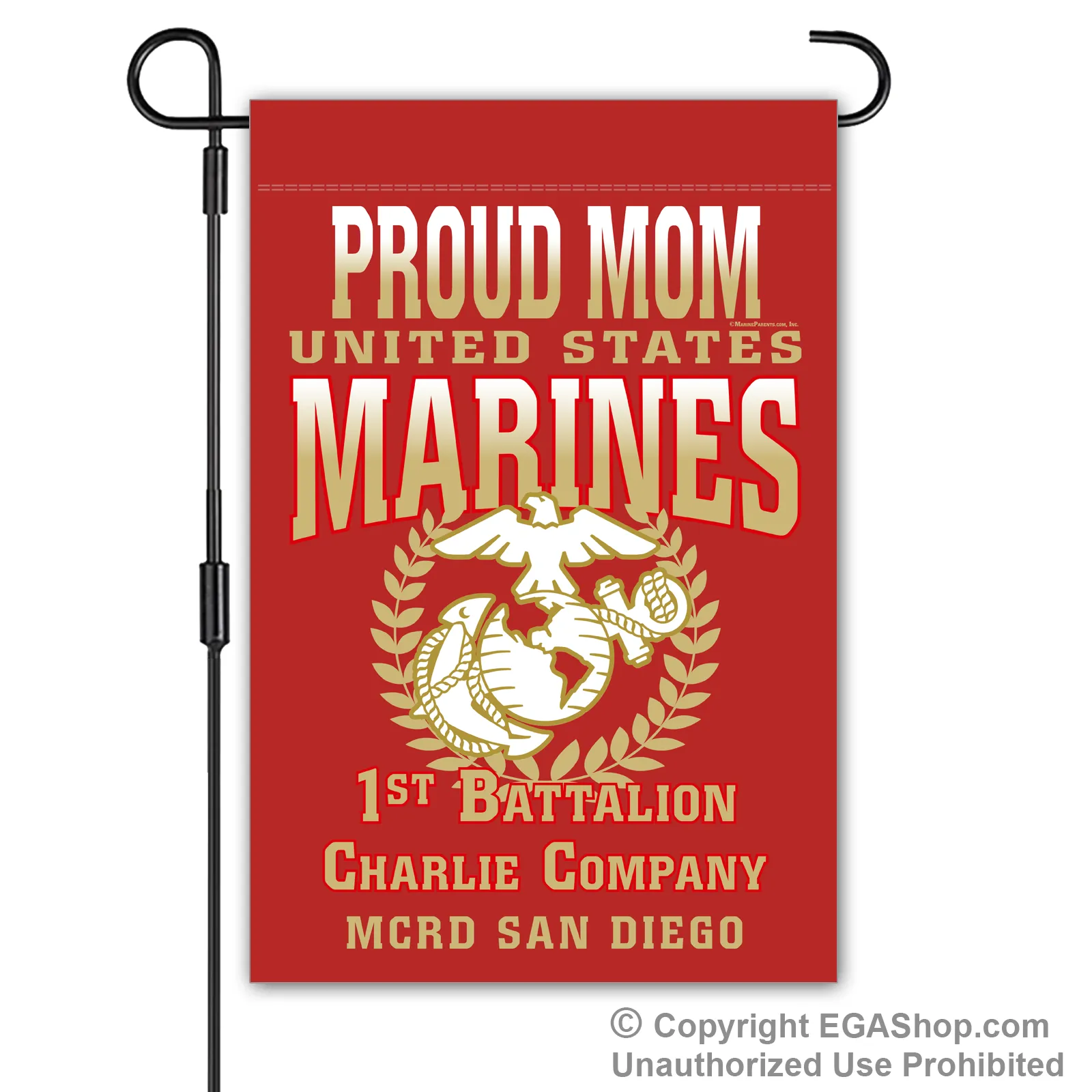 Garden Flag: Charlie Proud Family, Mom, Dad (San Diego)