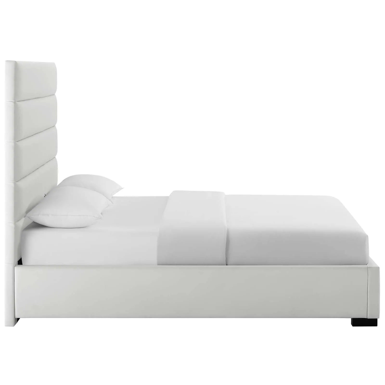 Genevieve Faux Leather Platform Bed