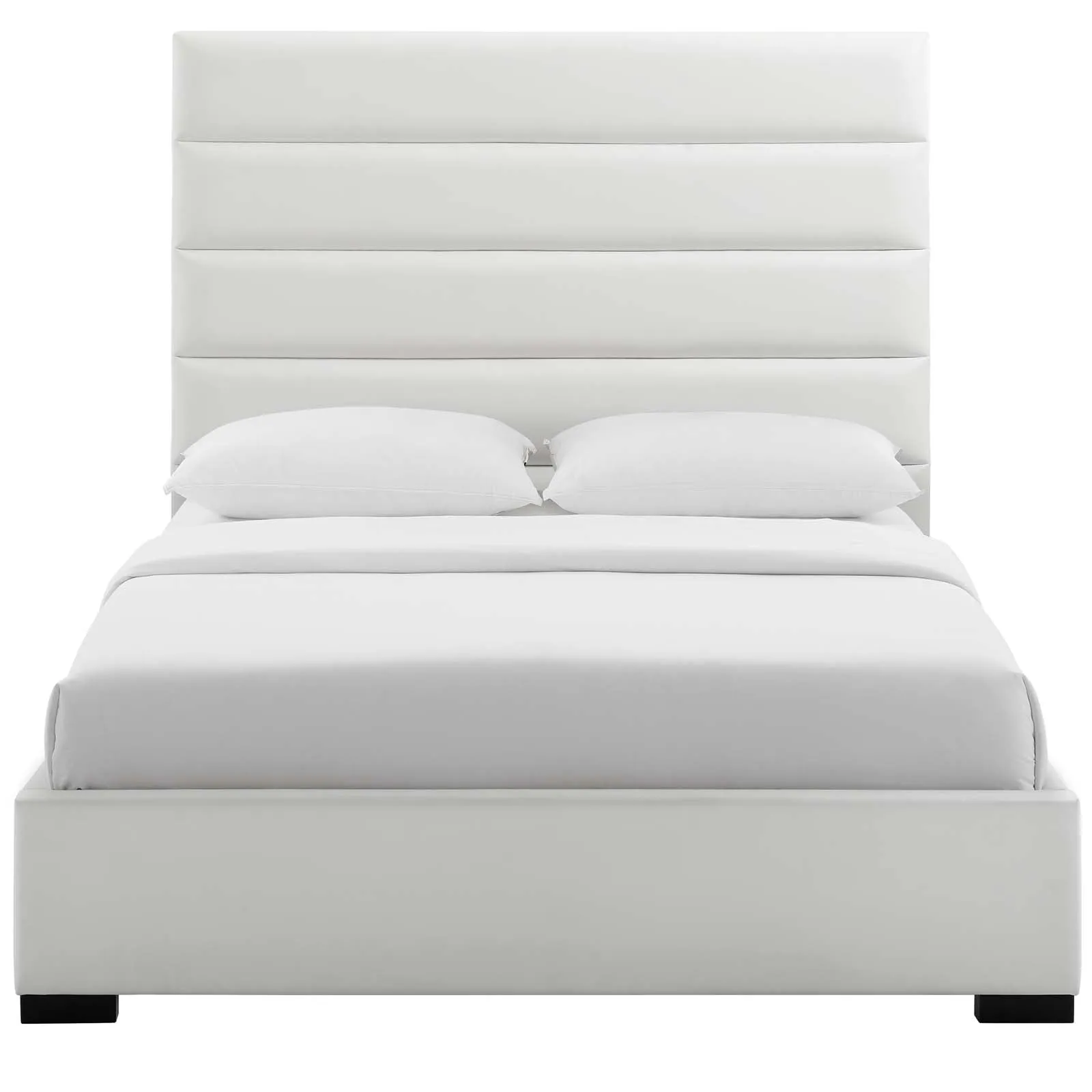Genevieve Faux Leather Platform Bed