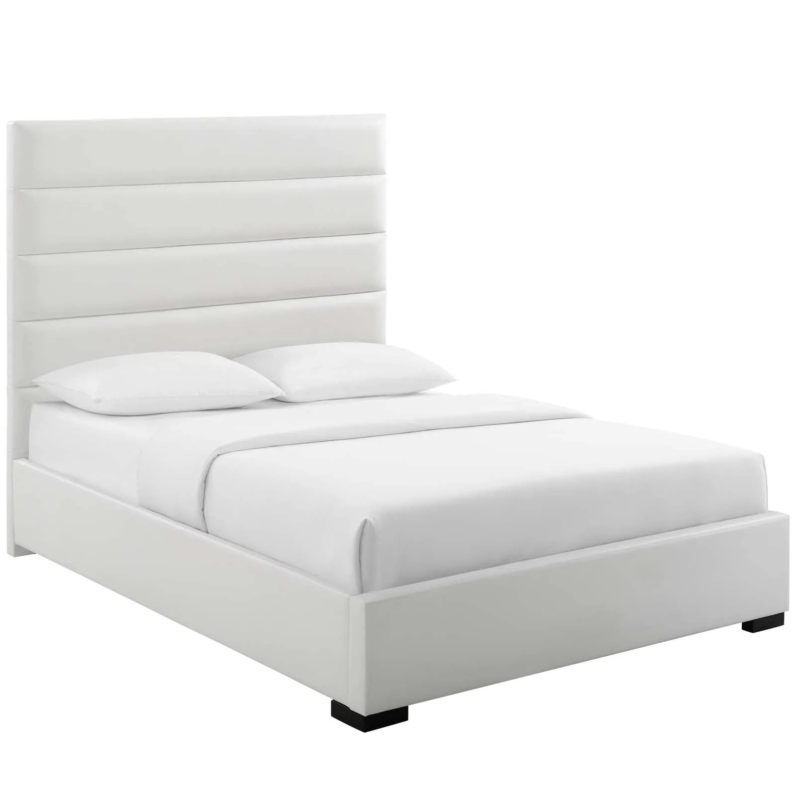 Genevieve Faux Leather Platform Bed