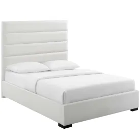 Genevieve Faux Leather Platform Bed