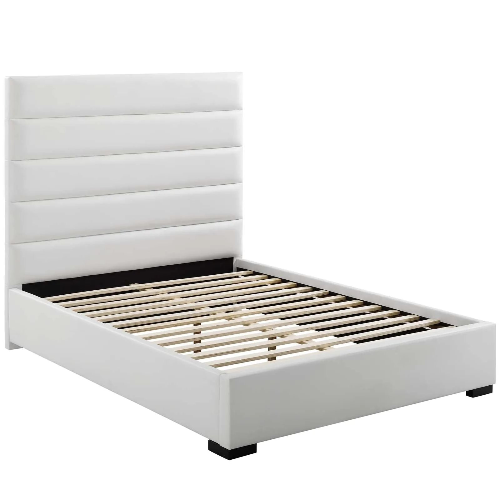 Genevieve Faux Leather Platform Bed