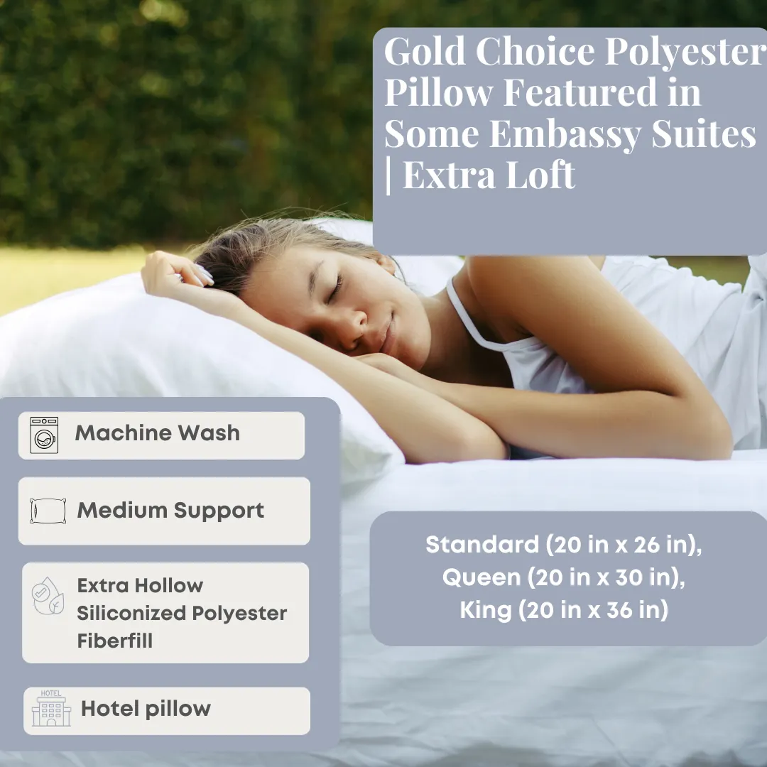 Gold Choice Polyester Pillow Featured in Some Embassy Suites | Extra Loft